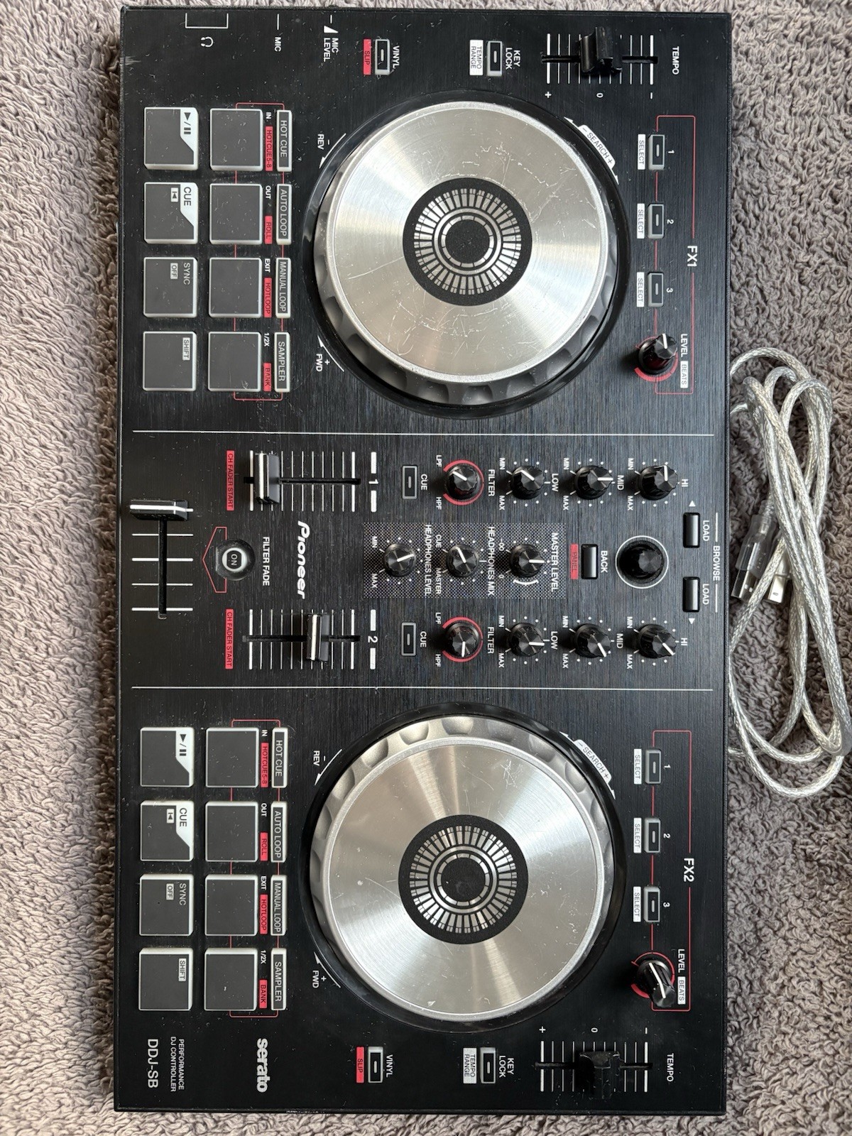 Pioneer Digital DJ-SB 2-Channel DJ Controller Serato DDJ-SB Great Condition.