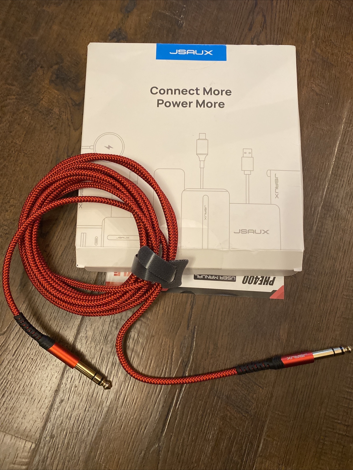 Professional Guitar Cable 3M TRS Stereo Audio Guitar Lead Nylon Braided Red