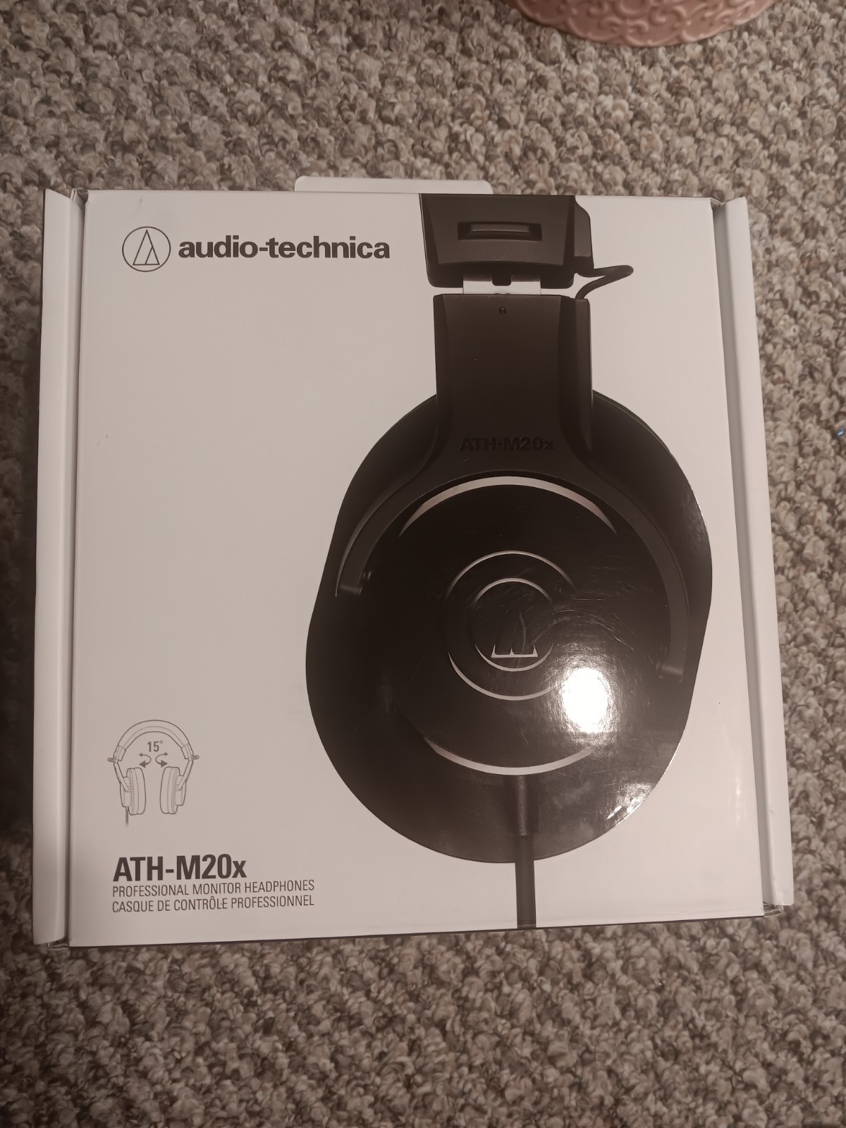 Audio-Technica ATH-M20x Monitor Headphones Black Wired 40mm 3m Cable