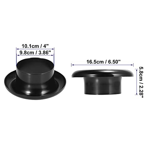 4 Inch Inlet Aluminum Bellmouth Velocity Stack Adapter Air Intake Turbo Black