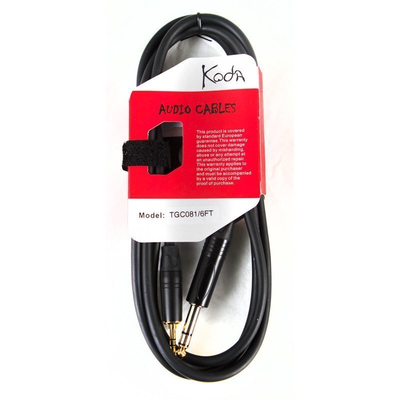 Audio Cable 2M, JACK 3.5mm Stereo – JACK 6.35mm Stereo