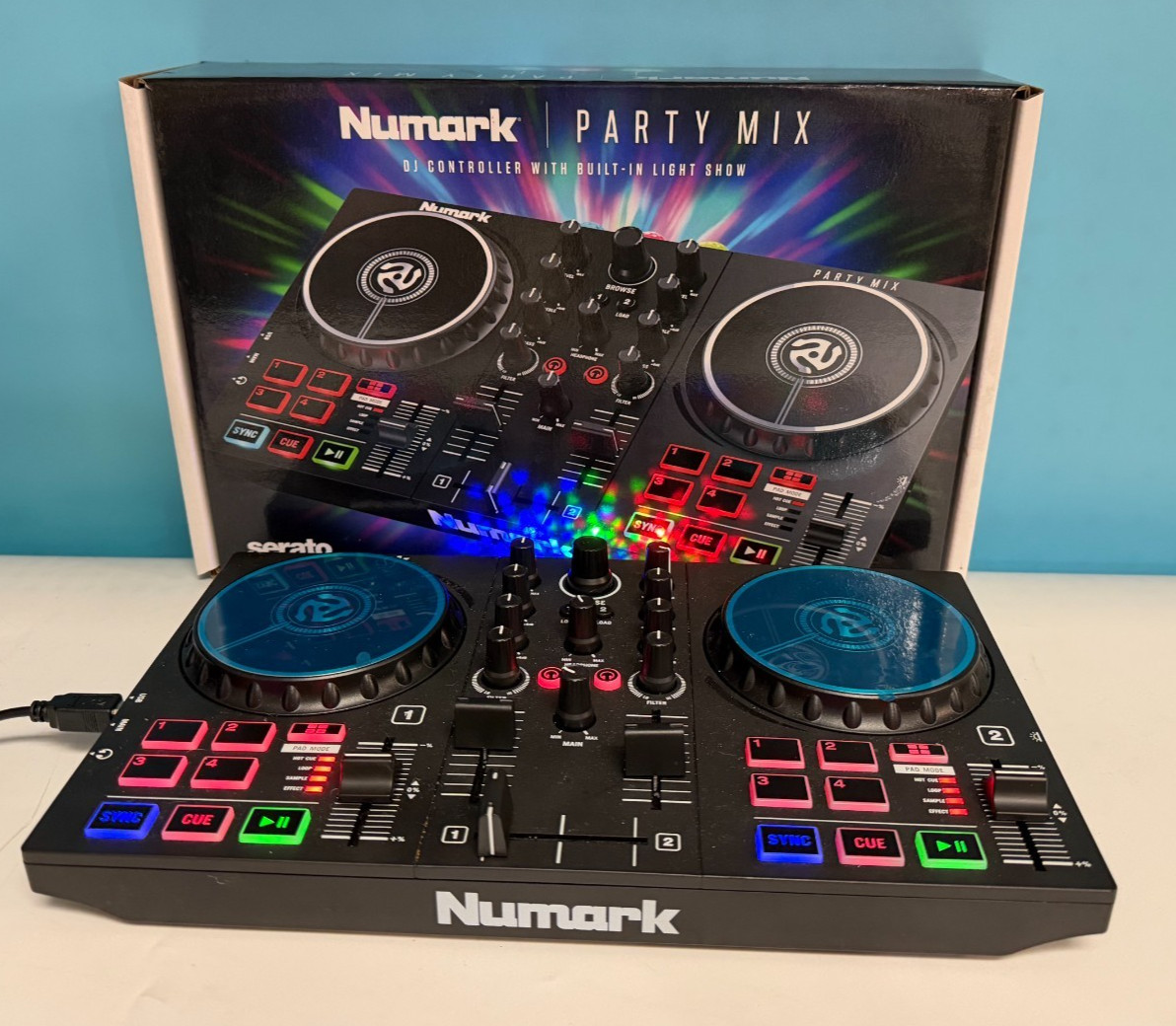 Numark Party Mix Double Deck DJ Controller UNTESTED/FOR PARTS