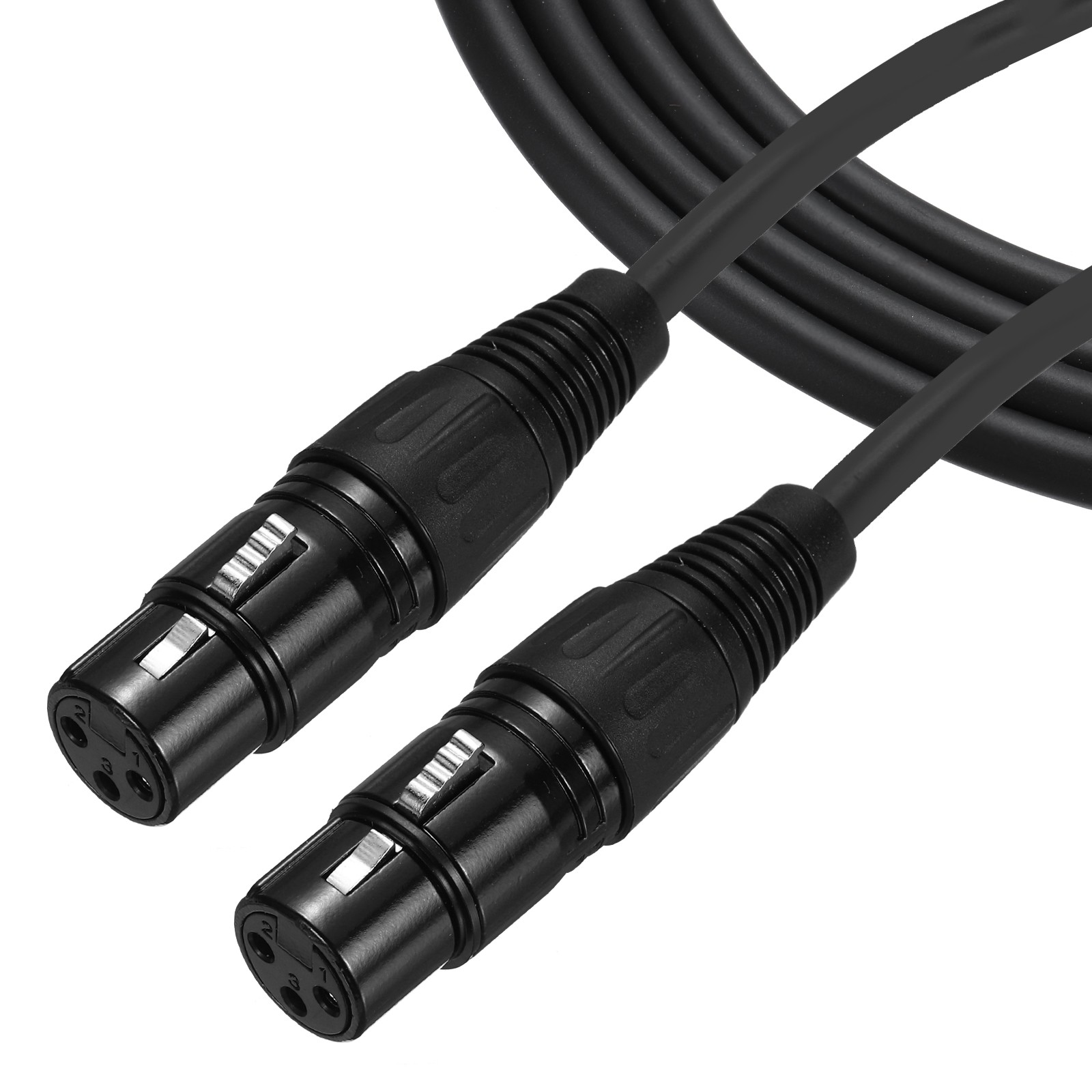 2Pcs 3-Pin XLR Female to Female Mic Cable 3 ft XLR Microphone Cable