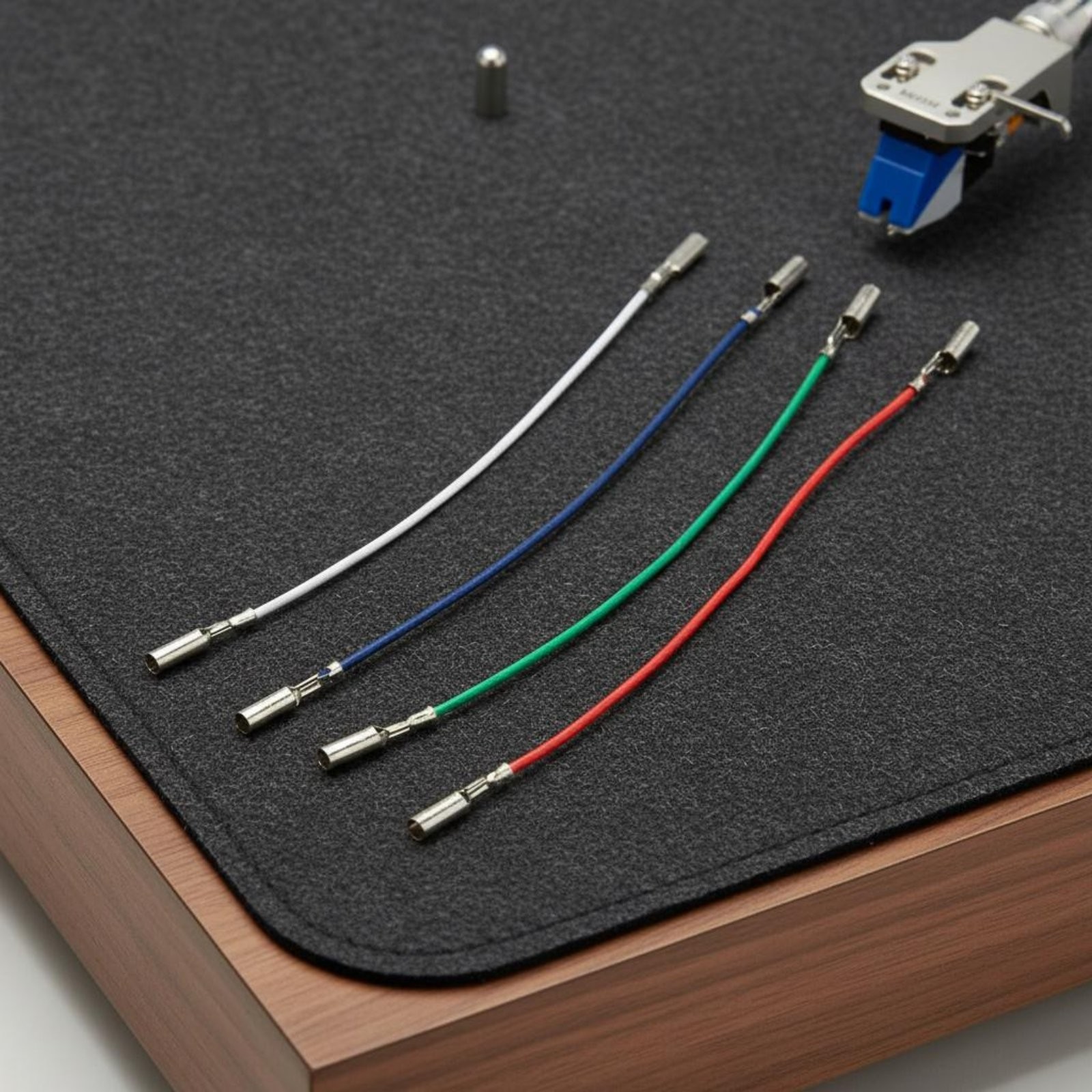 4 Pieces Turntable Headshell Leads Color-Coded Phono Wires