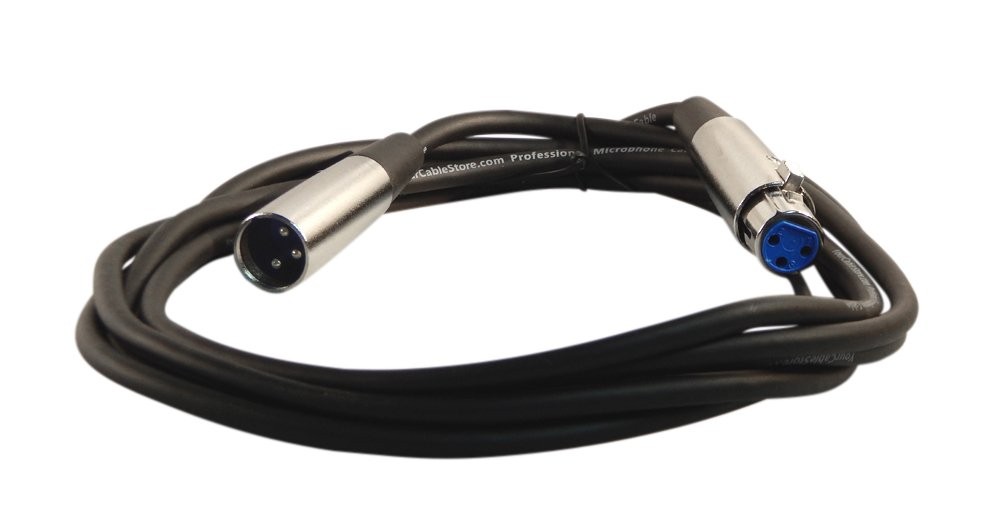 Your Cable Store 10 Foot XLR 3 Pin Male/Female Microphone 010 Ft, Black