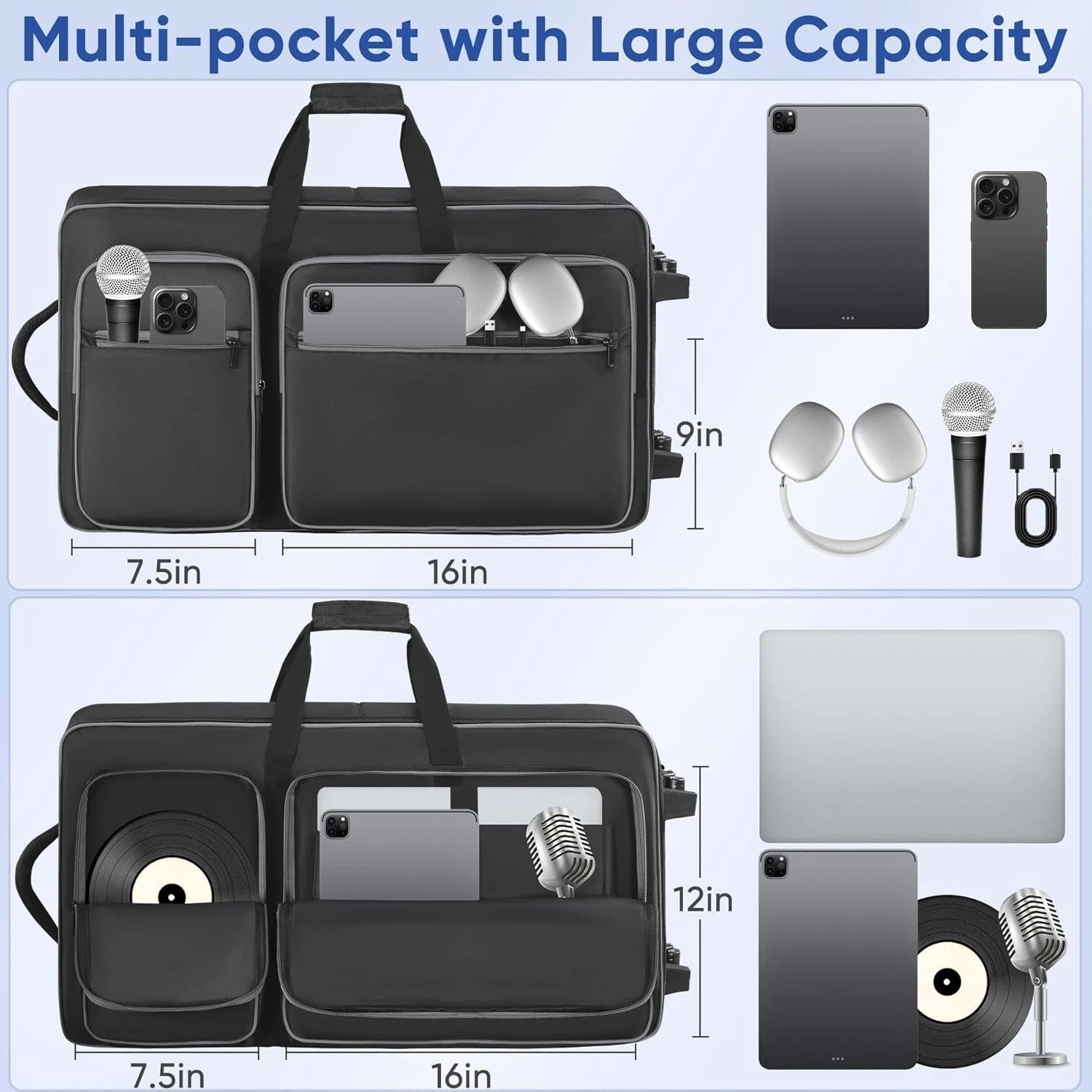 DJ Case with Wheels – Compatible with DDJ / DDJ- / DDJ 1000