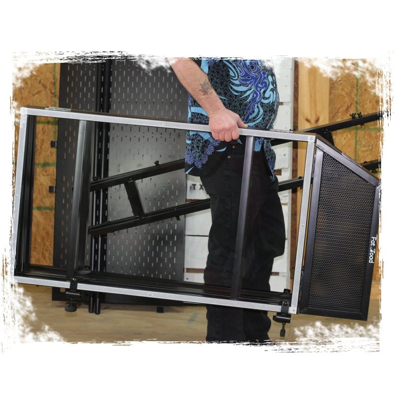 DJ Booth Table Lighting Truss Stand System – Foldable Panel Stage Platform Scrim