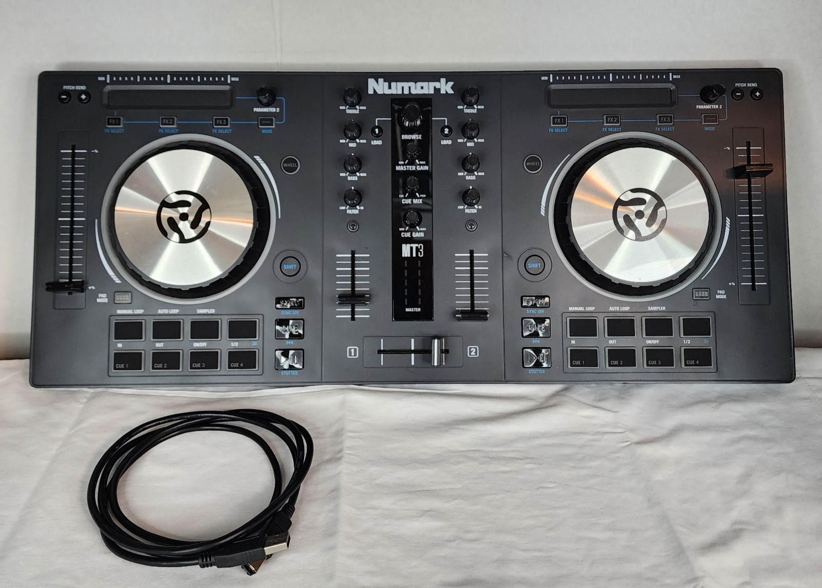 Numark Mixtrack DJ Controller 2 Deck for Serato DJ MT3 Long Throw Pitch Faders