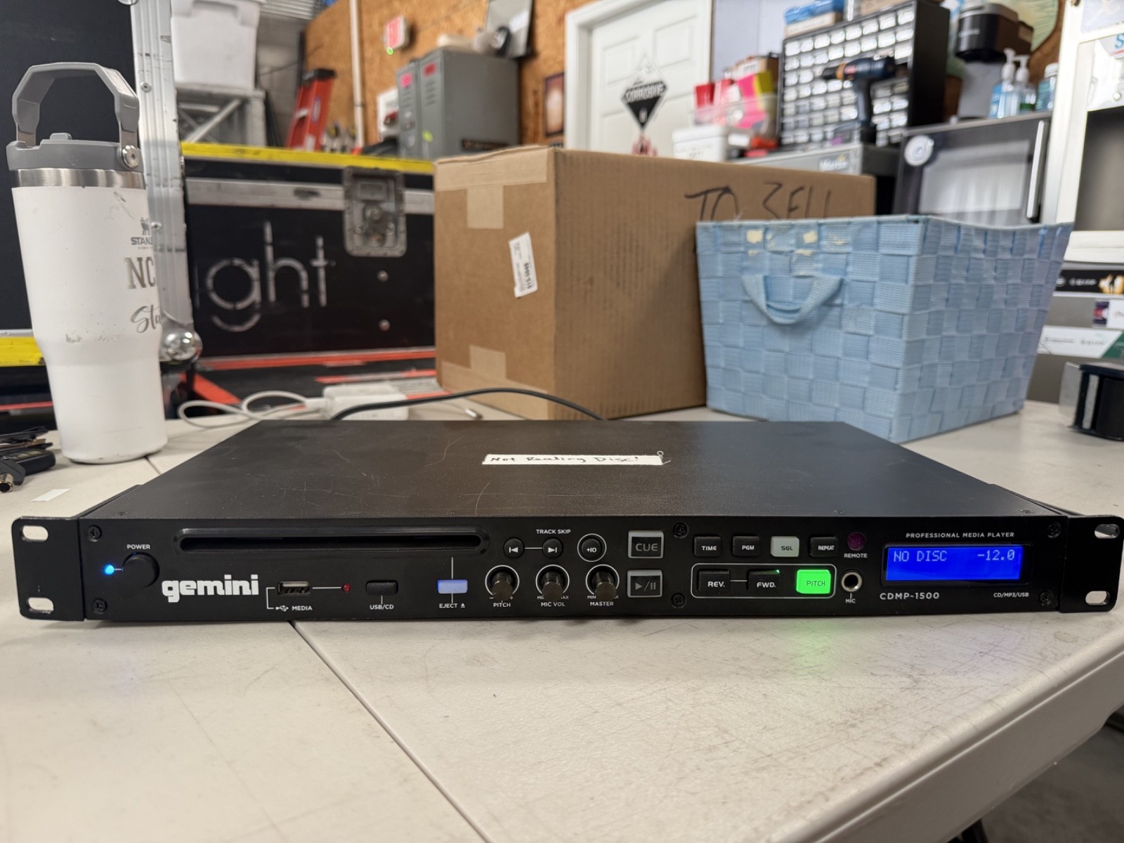 Gemini CDMP-1500 Single 1U CD/MP3/USB Player (Not Reading Disc!)