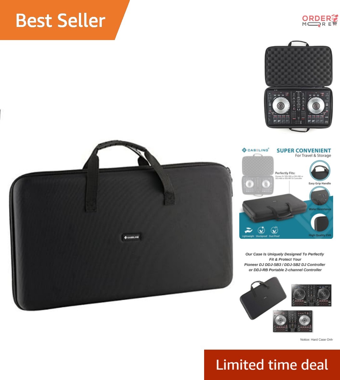 DJ Controller Hard Case Waterproof EVA Fits Pioneer DDJ-400 SB3 SB2 RB Travel