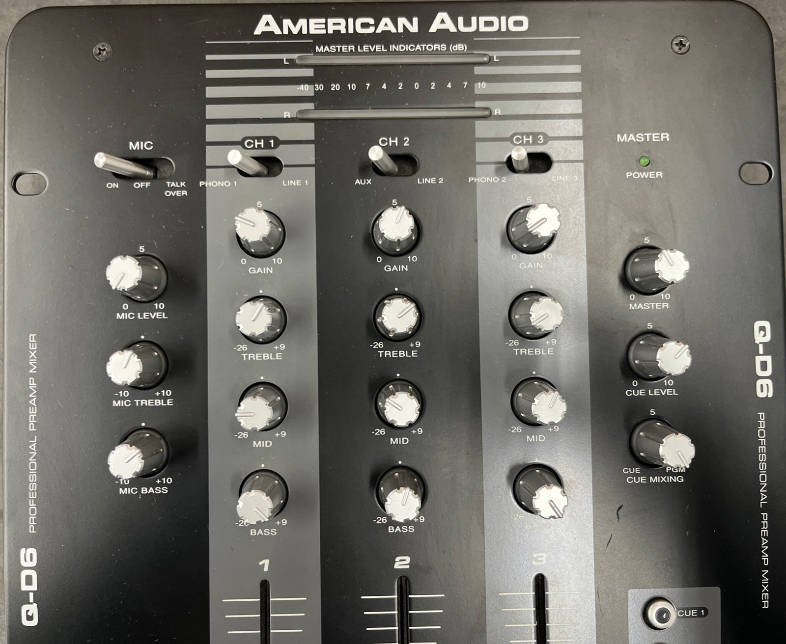 American Audio Q-D6 MKII Professional DJ Mixer, 2 Channel Fast Shipping