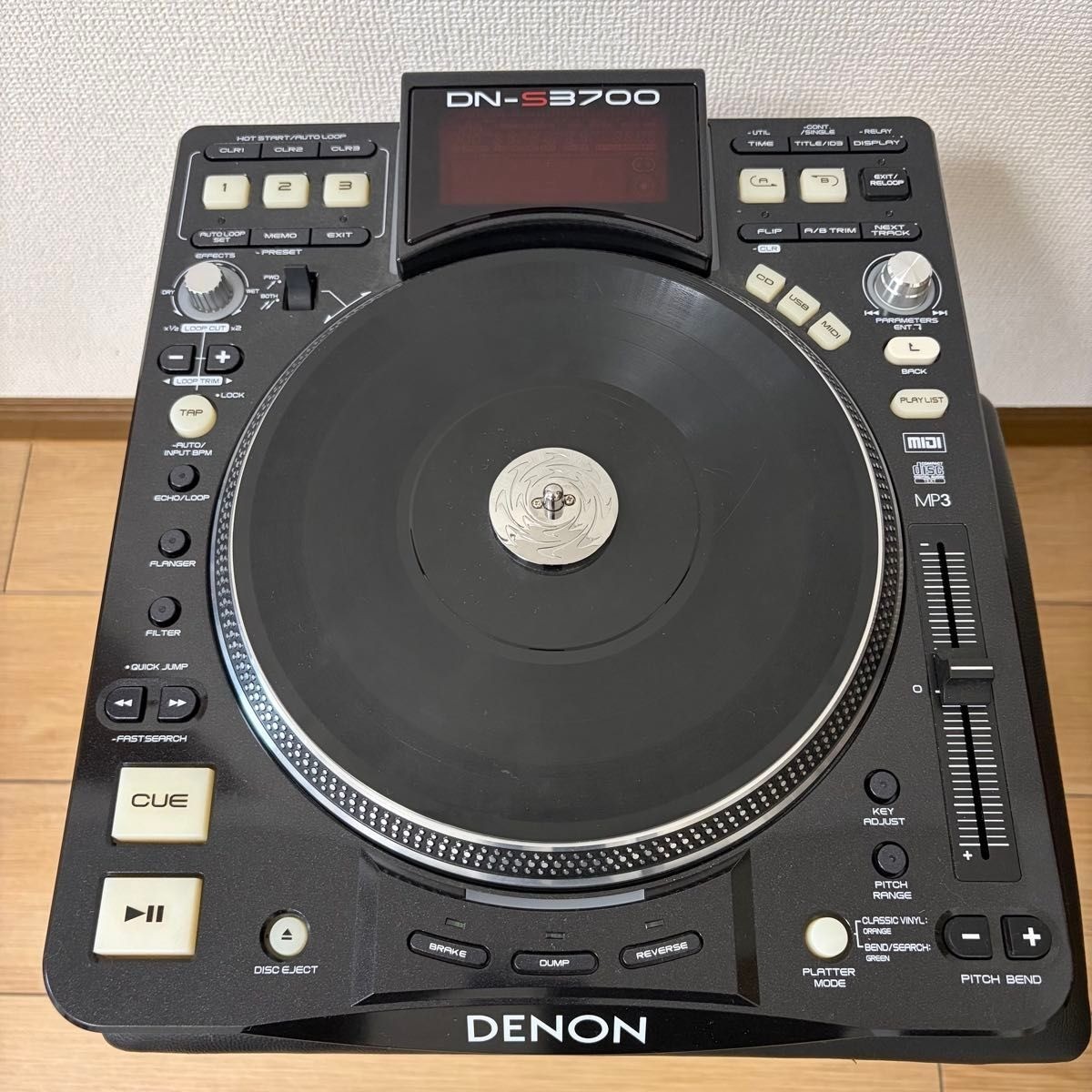 Denon DJ DN-S3700 Direct Drive CD/USB Media Player 9-Inch Platter Tested Working